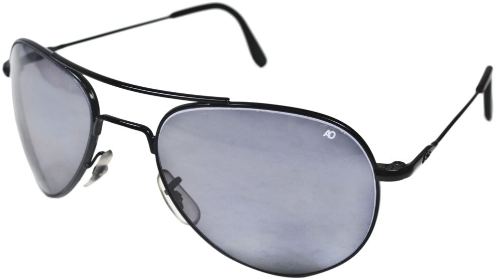 AO II 8-Base Sunglasses, Black, Wire Spatula, Grey Poly Lenses, 52mm, Polarized B-CCGPP-WS-52
