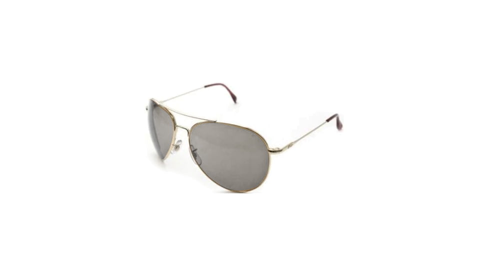 AO II 8-Base Sunglasses, Gold, Wire Spatula, Silver Full Mirror Lenses - 55mm G-SFM-WS-55