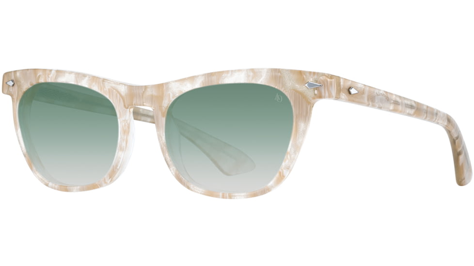 AO Lucinda Sunglasses - Womens, Champagne Shell, SunVogue Green Gradient AOLite Nylon Lenses, Champagne Shell / SunVogue Green Gradient Polarize, 51-20-140, LUC151ST--EGN-P
