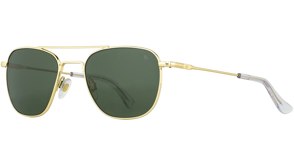 AO Original Pilot Sunglasses, Gold Frame, 55 mm Green AOLite Nylon Lenses, Standard Temple,738921549550