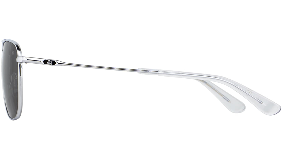 AO Original Pilot 2 Sunglasses, Silver Frame, Gray Nylon Lens, Standard Temple, 55-20-145, OP-255STCLGYN