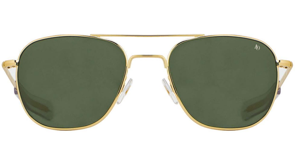 AO Original Pilot Sunglasses, Gold Frame, 57 mm True Color Gray AOLite Nylon Lenses, Bayonet Temple, Polarized, 738921549697