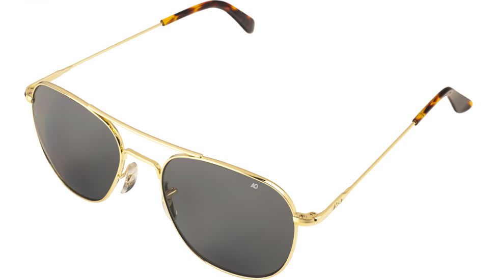 AO Original Pilot Sunglasses, Wire Spatula, Gold Frame, CC Gray Poly Lens, Polarized