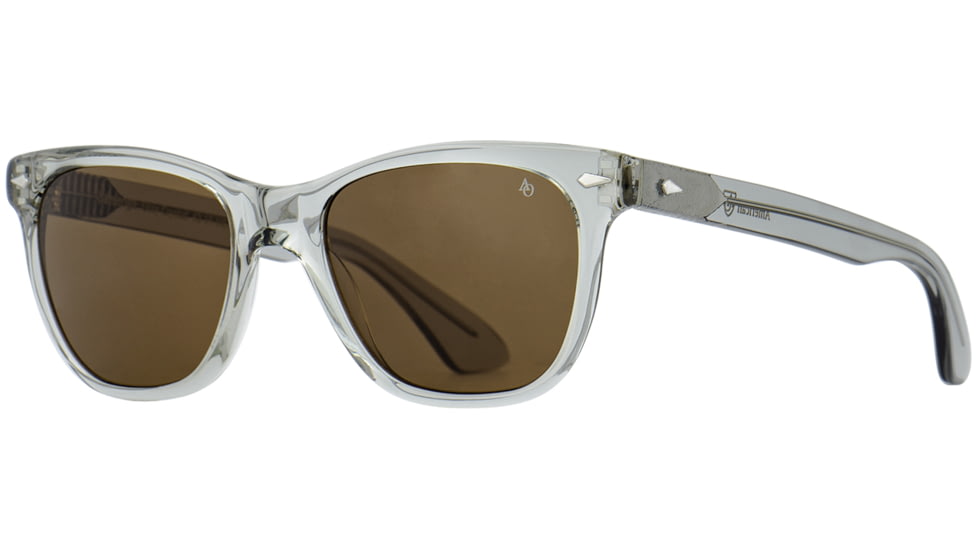 AO Saratoga Sunglasses, Gray Crystal, Cosmetan Brown AOLite Nylon Lenses, 54-19-145 B42, SAR554ST--BNN