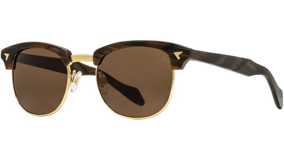 AO Sirmont Sunglasses, Chocolate Gold, Cosmetan Brown AOLite Nylon Lenses, Chocolate Gold / Cosmetan Brown Polarized Lens, 53-21-145, SIR253ST--BNN-P
