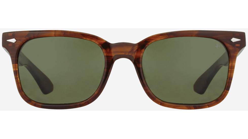 AO Tournament Sunglasses, Woodgrain Frame, Calobar Green AOLite Nylon Lenses, Polarized, 52-20-145, TOU252ST--GNN-P