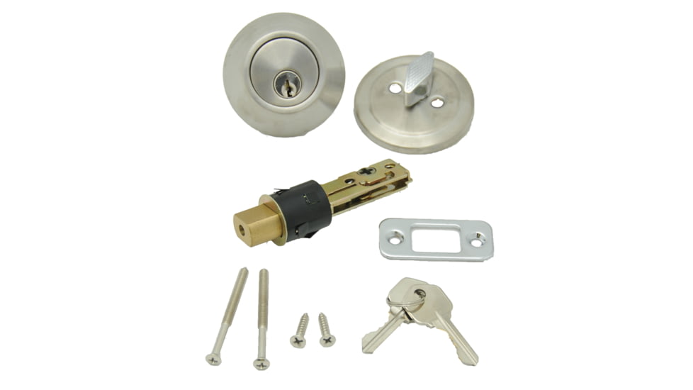 AP Products Dead Bolt Lock Set 1in Throw Stainless Steel, 013-222-SS