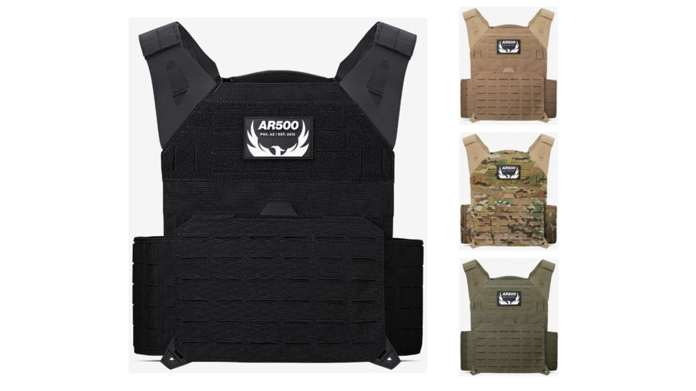 AR500 Armor Invictus Plate Carrier, Black, Coyote, MultiCam, Olive Drab