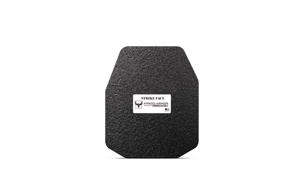 AR500 Armor Level III+ 10x12 ASC Left Handed Multi-Curve Body Armor Plate, Base PAXCON Coating, Black, 9442