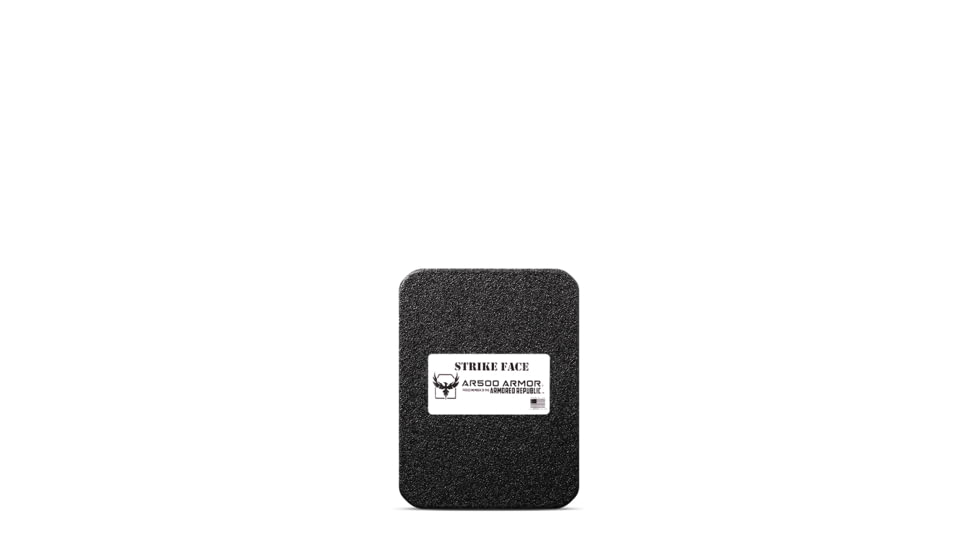AR500 Armor Level III 6x8 Flat Side Armor Plate, Build-Up PAXCON Coating, Black, 9149