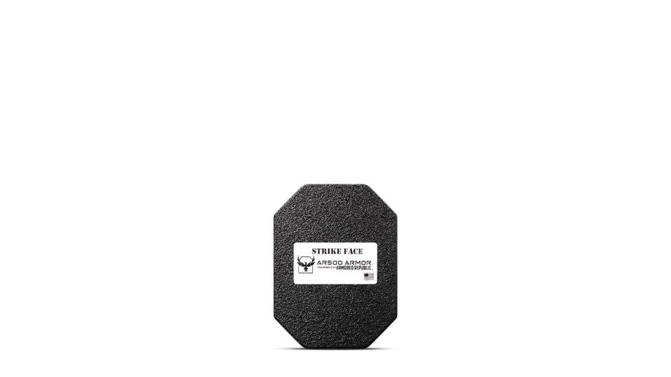 AR500 Armor Level III+ 6x8 Multi-Curve Lightweight Side Armor Plate, Build-Up PAXCON Coating, Black, 9189