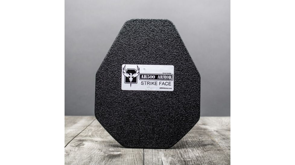 AR500 Armor Level III+ 8x10 Lightweight ALSC Multi-Curve Body Armor Plate, Base PAXCON Coating, Black 3+LW8X10CR