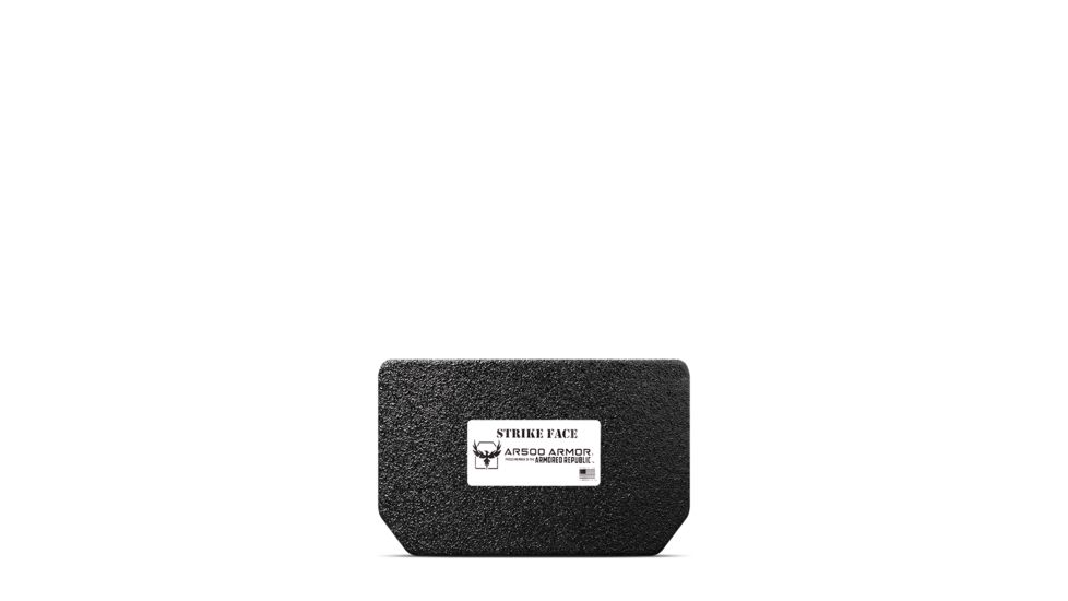 AR500 Armor Level III 9.5x6 Curved Abdominal Ballistic System Armor Plate, Build-Up PAXCON Coating, Black, 9353