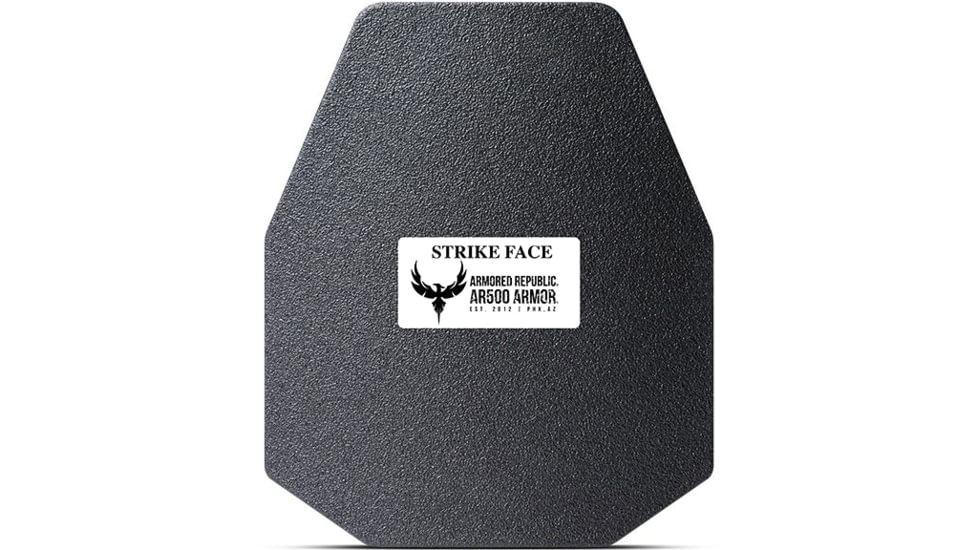 AR500 Armor Level III Lightweight Polyethylene Body Armor, Black, 10955