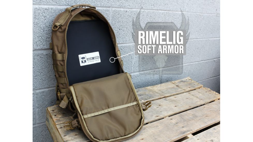 AR500 Armor Level IIIA 11x15 Rimelig Soft Backpack Armor Plate, Black 3A11X15R