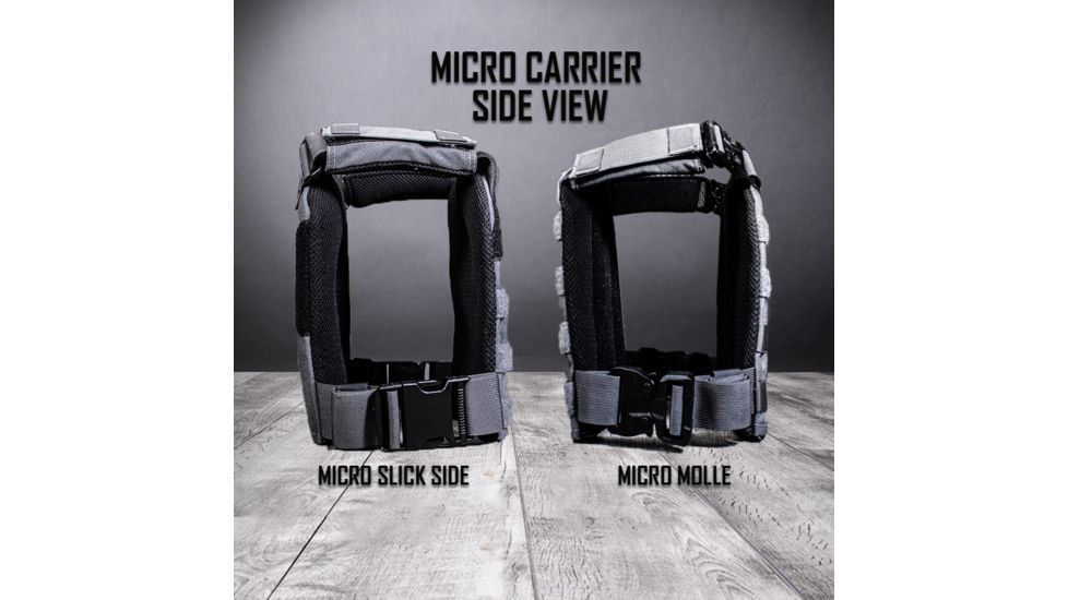 AR500 Armor Micro Plate Carrier w/Slick Side, Wolf Gray MICROSLICKGRY