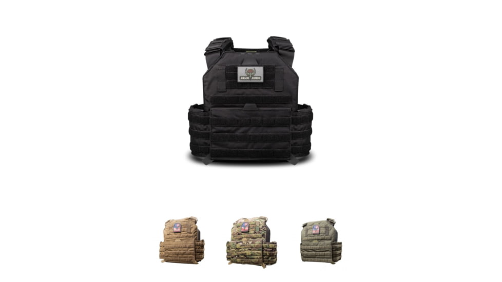 AR500 Armor Testudo Gen 2 Plate Carrier, Black, Coyote, MultiCam, Olive