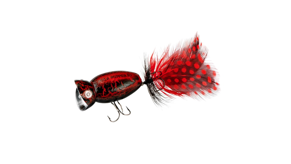 Arbogast Hula 2.0 Popper Lure, 2in, 3/8oz, Black Death, G761-535