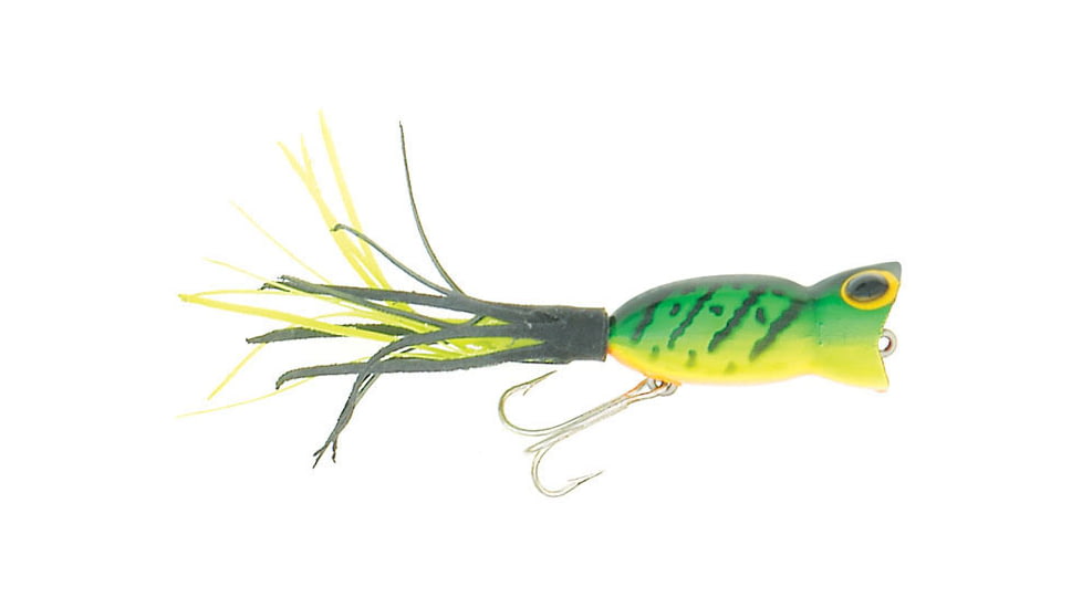 Arbogast Hula Popper Topwater Popper, 2in, 3/8 oz, Floating, Firetiger, G760-115
