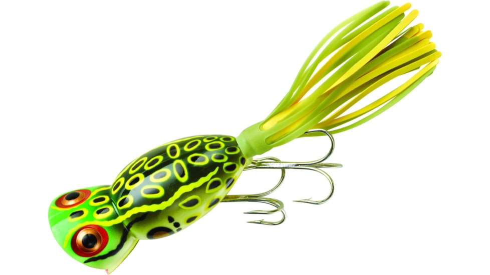 Arbogast Hula Popper Topwater Popper, 2 1/4in, 5/8 oz, Floating, Bull Frog, G750-509