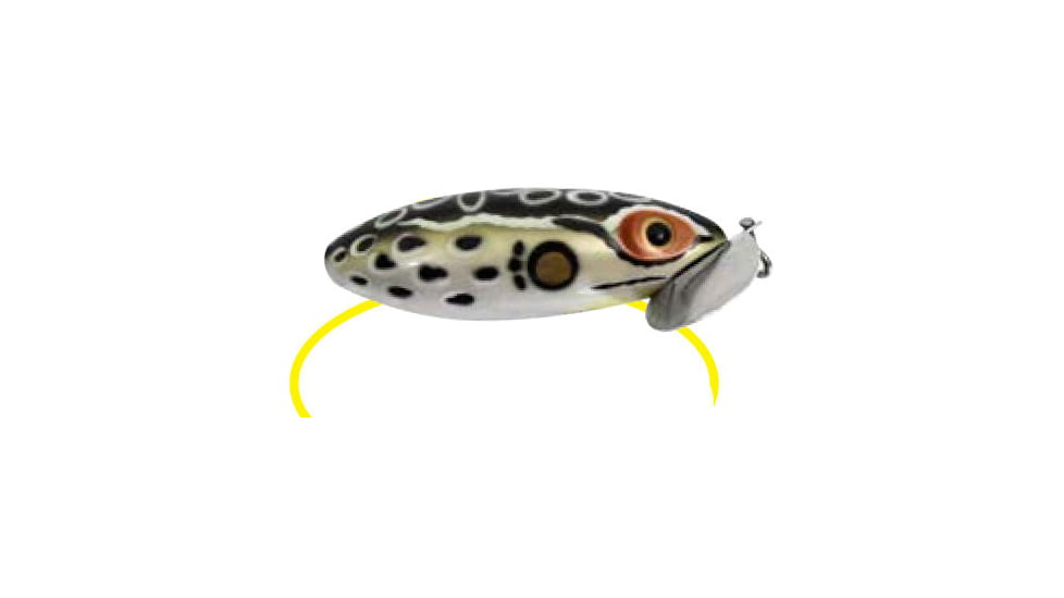 Arbogast Jitterbug Topwater Lure, 2 1/2in, 3/8 oz, Floating, Cricket Frog, G600-508