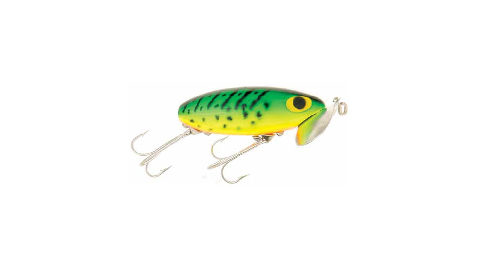 Arbogast Jitterbug Topwater Lure, 2in, 1/4 oz, Floating, Firetiger, G630-115