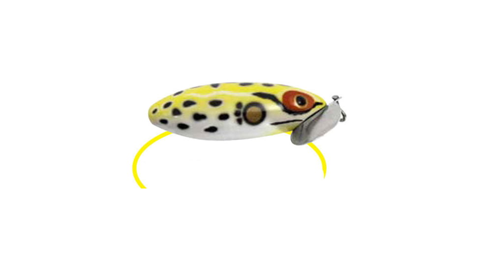 Arbogast Jointed Clicker Jitterbug Lure, 3 1/2in, 5/8 oz, Frog/White Belly, G675-06