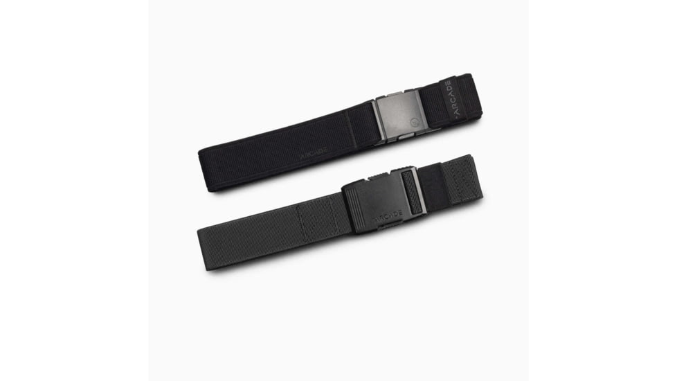 Arcade Belts Midnight Belt Kit, Standard/Standard, 1.5in Width, Black/Iron, 30-40 inch, midnight-web-belt-kit