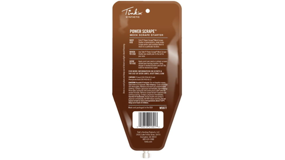 Arcus Hunting Tinks Disposable Scent Dripper - Power Scrape Mock Scrape Starter, 3oz, W5977