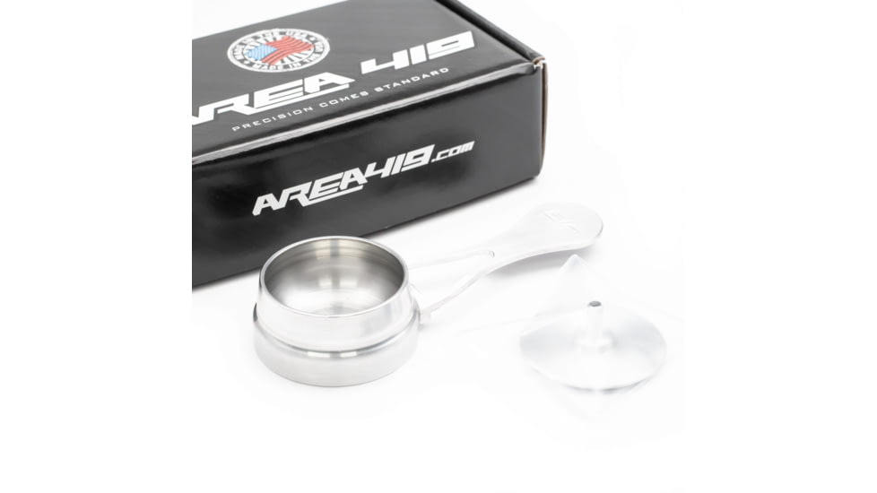 Area 419 Powder Cup for RCBS Chargemaster 1501, Raw Aluminum, 419-CM1500CUP