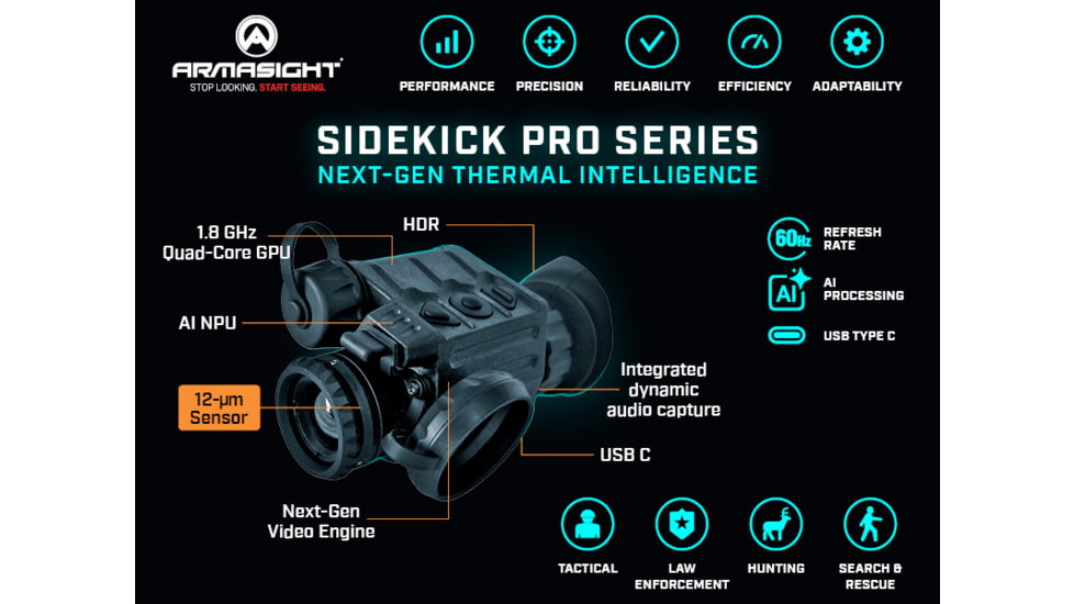 Armasight Sidekick 640 Pro 1-4x19mm Thermal Monocular