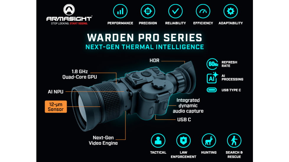 Armasight Warden 640 Pro 2.5-10x35mm Thermal Monocular