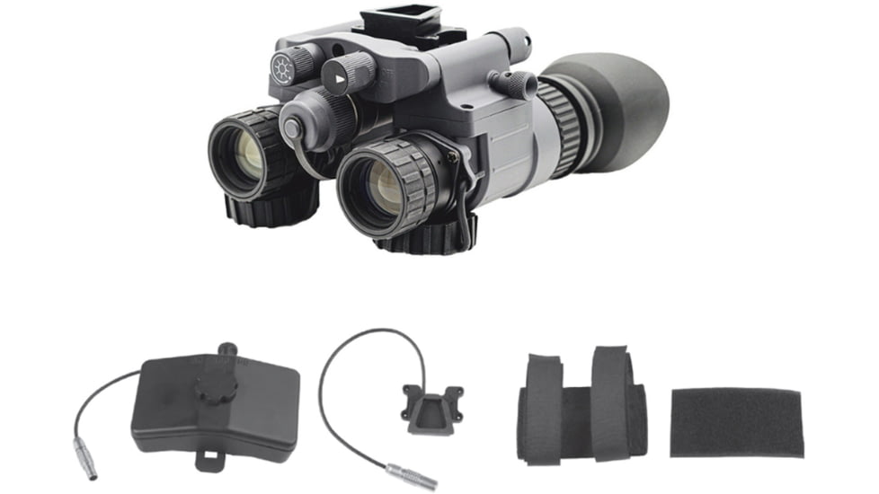 Armasight BNVD-51 Go Kit, Night Vision Binoculars w/ Battery Pack, Gen 3 Ghost White Phosphor IIT, 51 Degree FOV, Gray, Gray, NSGNYX15M5G9DBB2