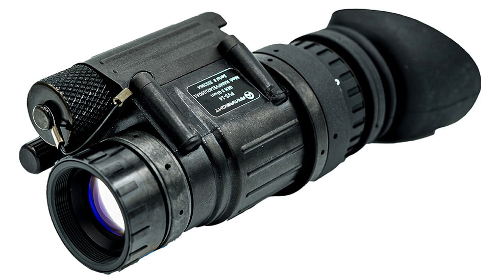 Armasight PVS-14 Multi-Purpose Night Vision Monocular, Gen 3 Max 1800 FOM Ghost White Phosphor IIT, Black, NAMPVS1401G9PA1