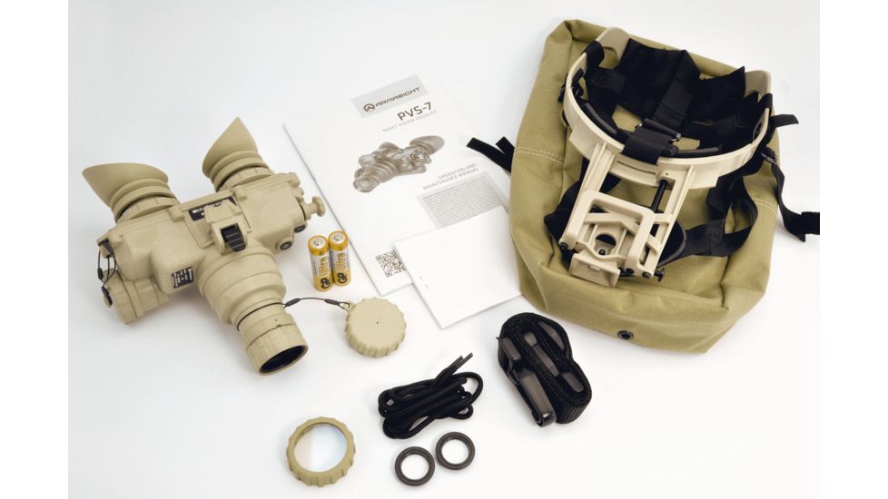 Armasight PVS-7 Ghost Gen 3 Night Vision Goggles White Phosphor, 47-54 lp/mm, Tan NAMPVS7001G3DA2