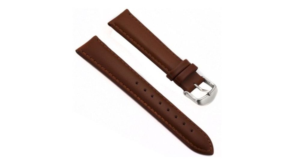 Armourlite Captain Field Watch Band - Leather, Brown, Silver Buckle, Small AL300BRW