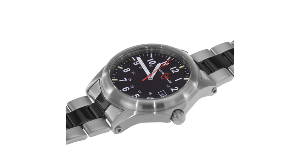 Armourlite Field Series AL101-BLK Swiss Made Tritium Illuminated Watch with Shatterproof Armourglass, Raw Steel Case, Black Dial, 42mm, AL101-BLK