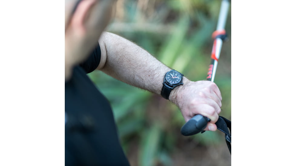 Armourlite Field Series AL114 Swiss Made Tritium Illuminated Watch with Shatterproof Armourglass, Black Case, Black Dial, White Numbers, 42mm, AL114