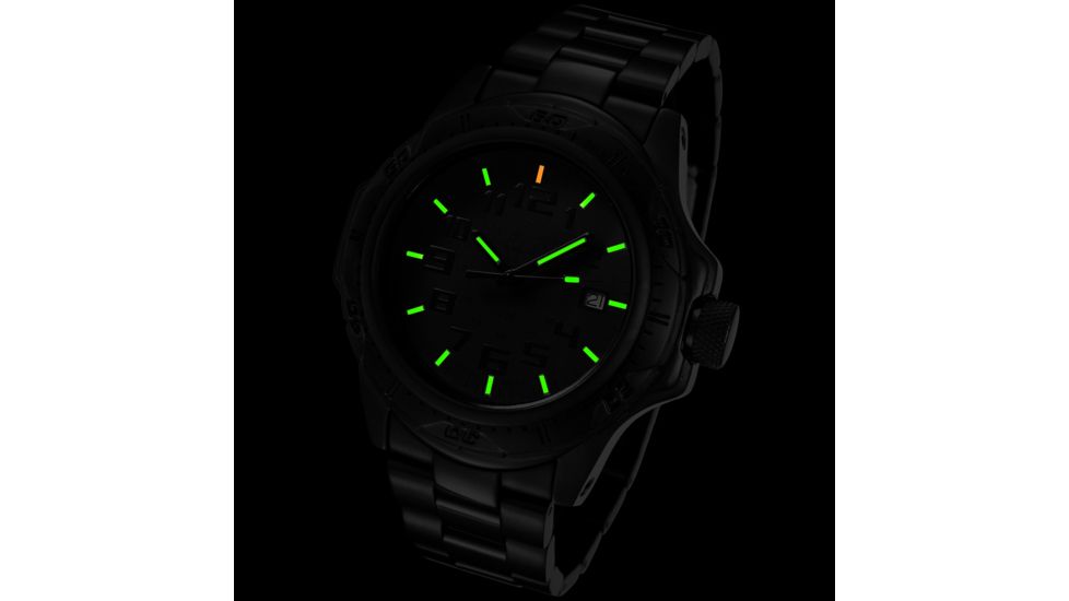Armourlite Phantom Shatterproof Scratch Resistant Glass Tritium Watch, Black, Swiss, Small AL48