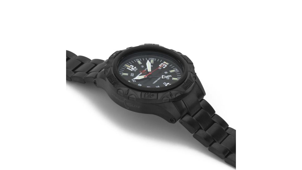 Armourlite Professional Series Tritium Watch, 47mm Case, Ronda 515.24 Quartz Movement, Black/White AL1403