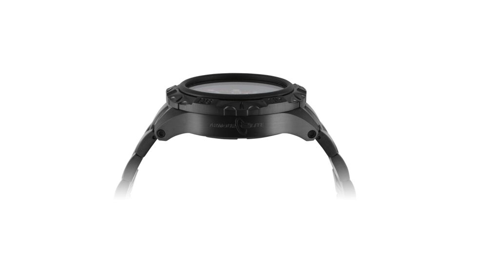 Armourlite Professional Series Tritium Watch, 47mm Case, Ronda 515.24 Quartz Movement, Black/White AL1403