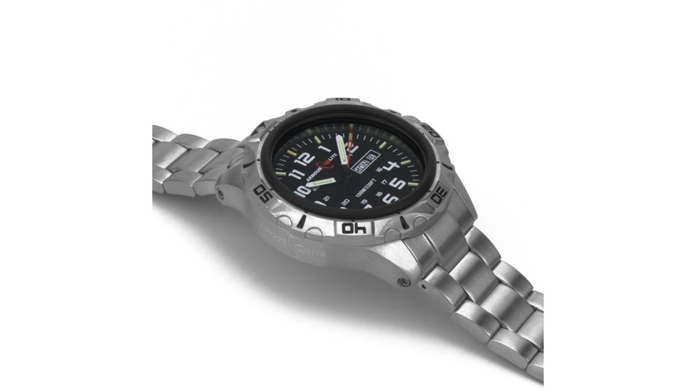 Armourlite Professional Series Tritium Watch, 47mm Case, Ronda 517 Quartz Movement, Silver/Black/White AL1401