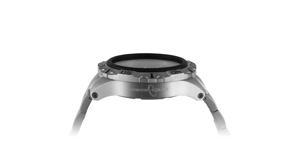 Armourlite Professional Series Tritium Watch, 47mm Case, Ronda 517 Quartz Movement, Silver/Black/White AL1401