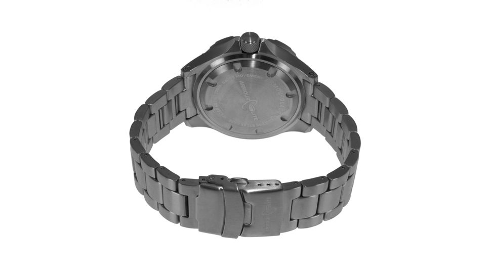 Armourlite Professional Series Tritium Watch, 47mm Case, Ronda 517 Quartz Movement, Silver/Black/White AL1401
