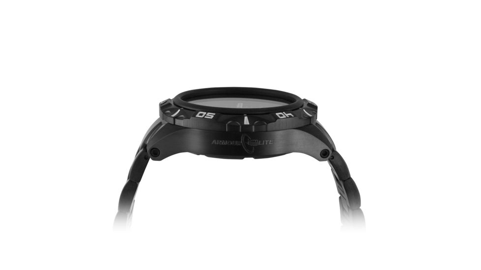 Armourlite Professional Series Tritium Watch, 47mm Case, Ronda 517 Quartz Movement, Black/White AL1402