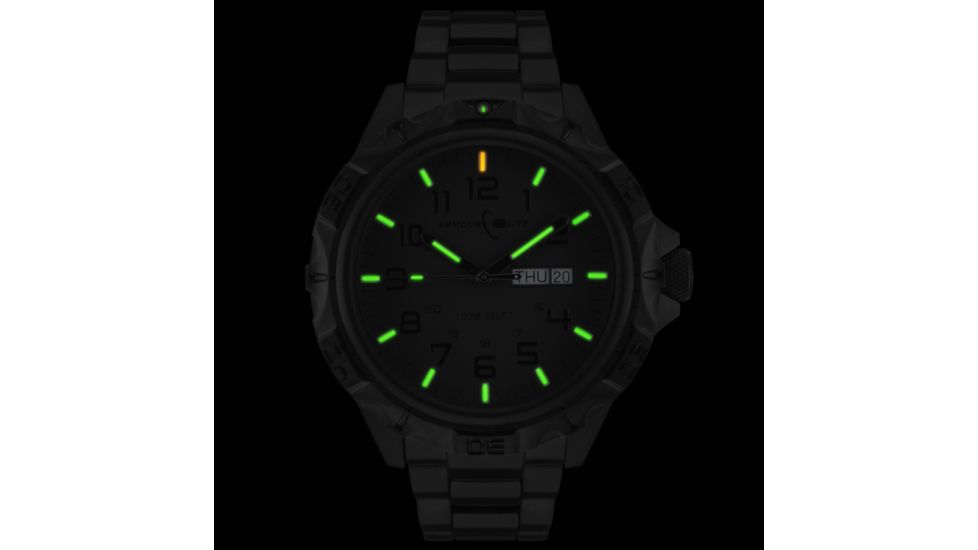 Armourlite Professional Series Tritium Watch, 47mm Case, Ronda 517 Quartz Movement, Stealth Black AL1404