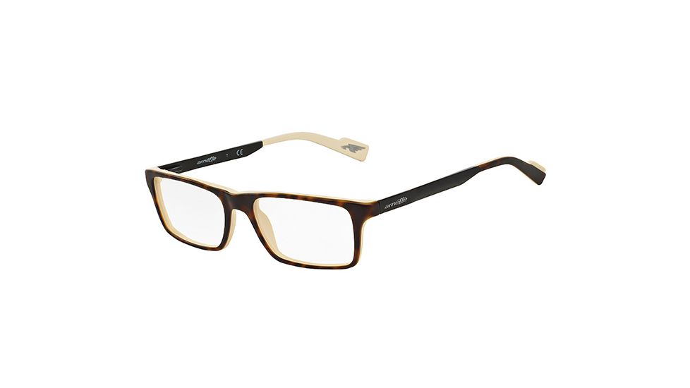Arnette Auxilary Eyeglasses, Matte Havana on Beige-Matte Black Frame-AN7051-0953