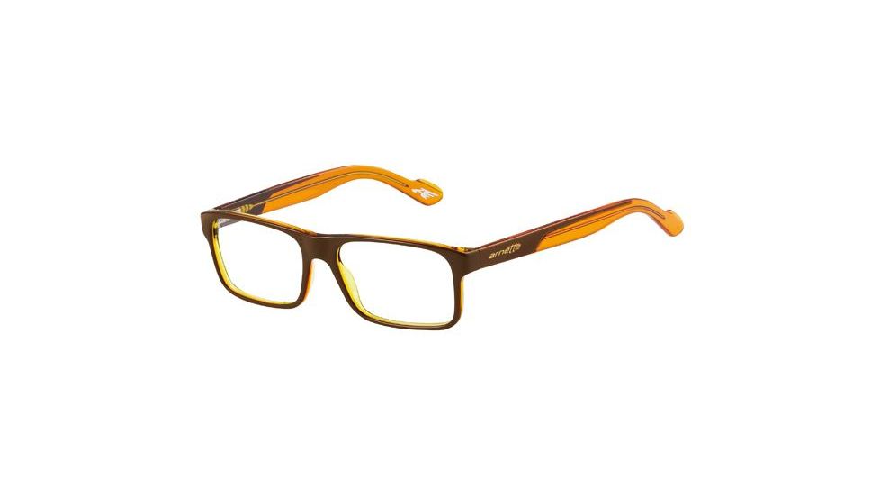 Arnette Buddy Eyeglass Frames, Dark Brown/Amber/Blonde Frame, 51mm AN7063-0451