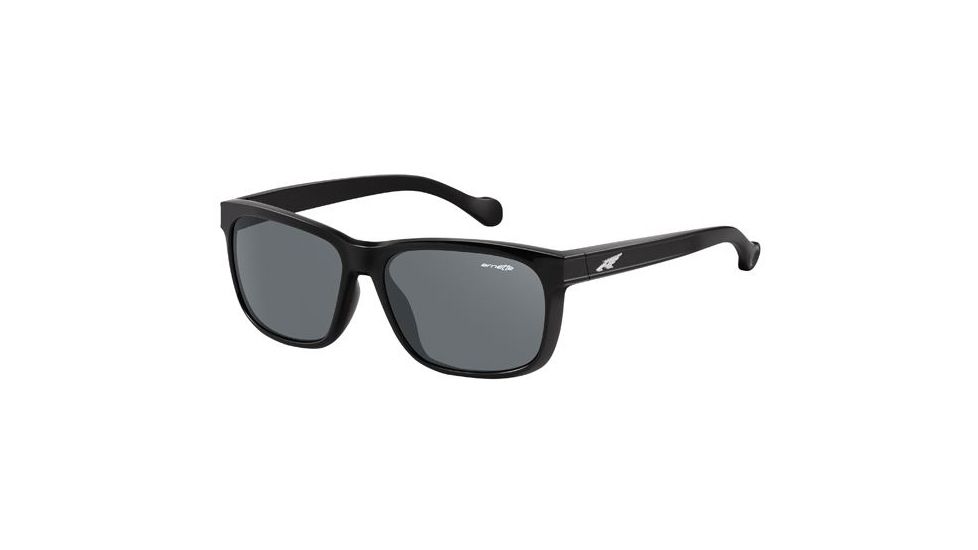 Arnette Slacker Sunglasses, Gloss Black Frame, Grey Lens AN4196-01