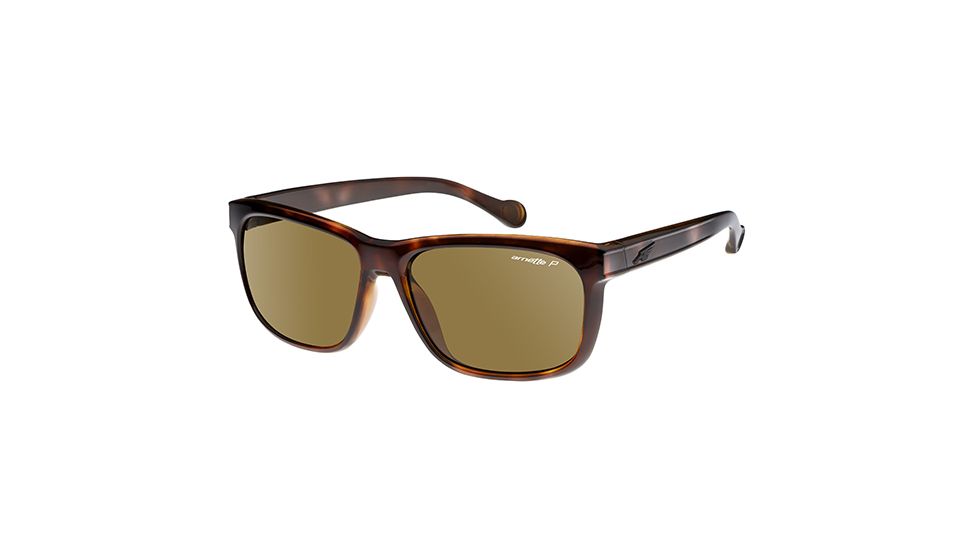 Arnette Slacker Sunglasses, Gloss Havana Frame, Brown Polarized Lens-AN4196-06